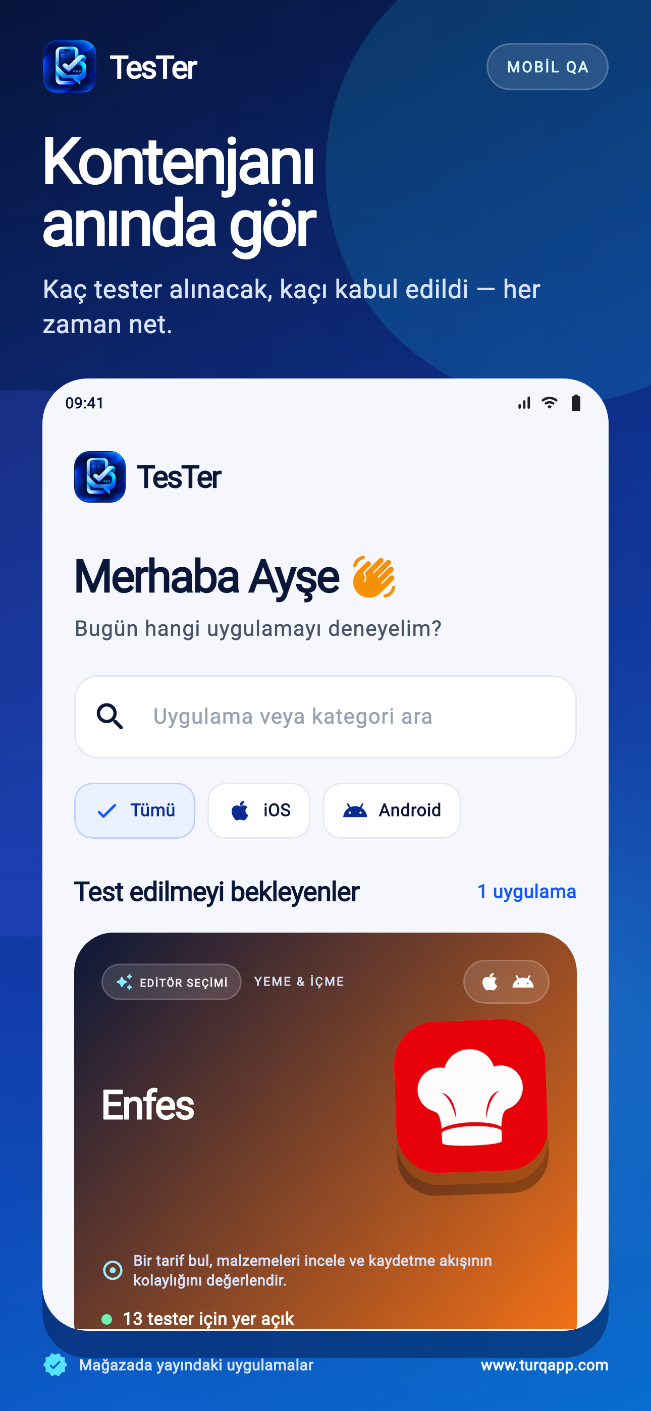 TesTer — Kontenjanı gör